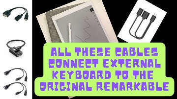 OTG Cables that work on the original Remarkable to use an external keyboard