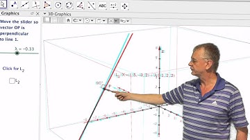 The shortest distance of a line from the origin in 3D