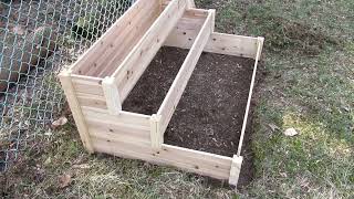 Yaheetech 3 Tier Raised Garden Bed Outdoor Elevated Flower Box Wooden Vegetables Growing Planter