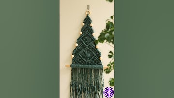 🎄Árvore de Natal em Macramê!🎄Tutorial👆#macrame #macrametutorial #natal #wallhanging