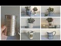 IDEAS FÁCILES con LATAS de CONSERVAS 😊 JARRAS con LATAS de CONSERVAS 🌼 ARTESANATO 😍 Arte en casa