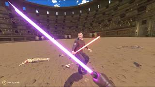 BEST MACE WINDU VR FIGHT YOU'LL SEE TODAY! [VS MAUL, DOOKU AND JANGO]