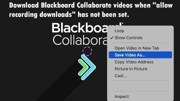 How to download blackboard collaborate recordings if download option not available