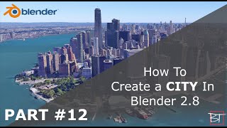 [2.8] Blender Tutorial: How to create a  CITY - BlenderGIS Addon - part #12