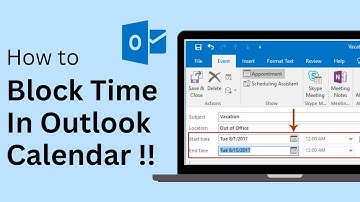 How To Block Time In Outlook Calendar !
