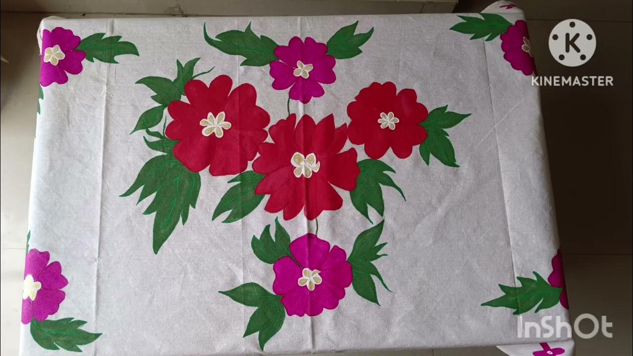Centre table cover cloth Painting Fabric colour painting Teapoy