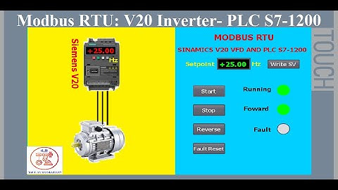 Modbus RTU Sinamics V20 VFD with PLC S7-1200 [Kết nối biến tần Siemens V20 với S71200 truyền thông]