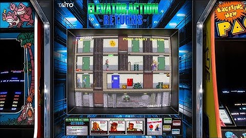Elevator Action Returns, Realistic Arcade Bezel with the Mega Bezel Shader
