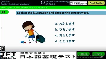 new Test 2025 _ JFT Basic A2  Script & Vocabulary  question with answers