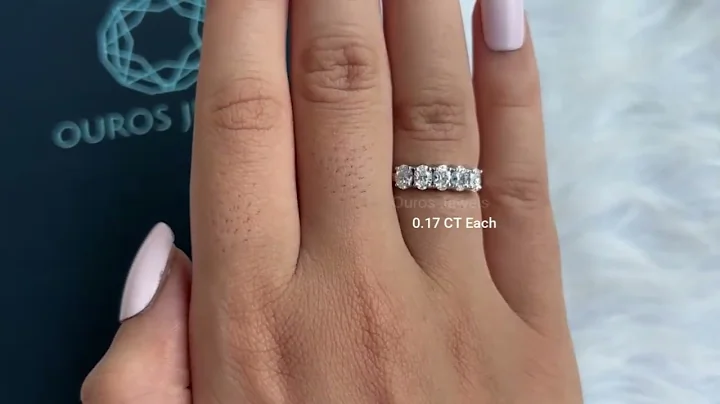 Oval Cut Lab Grown Diamond  Five Stone  Ring @ourosjewels