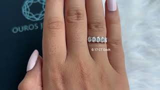 Oval Cut Lab Grown Diamond  Five Stone  Ring @ourosjewels