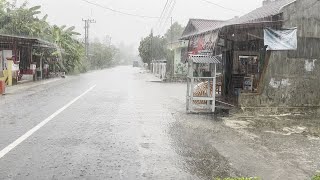 Heavy Rain and Thunderstorm Hit Me in Indonesia | Risky Travel in the Midst of Thunderstorms