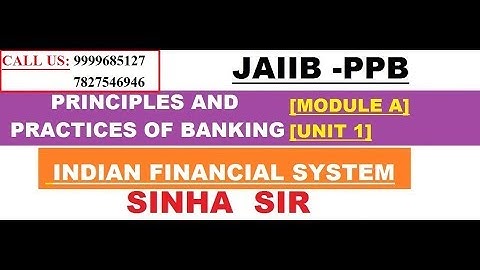 JAIIB || Principles Practices Of Banking || Module A || Unit 1 || Indian Financial System Questions