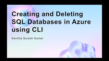 Creating and Deleting SQL Databases in Azure using CLI
