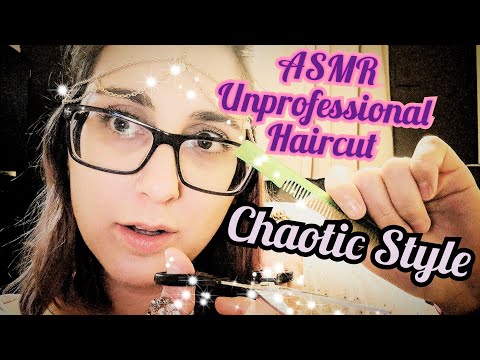 ASMR Haircut UNPROFESSIONAL, UNFOCUSED (unpredictable, Fast-paced) (Portal series Ep. 14)