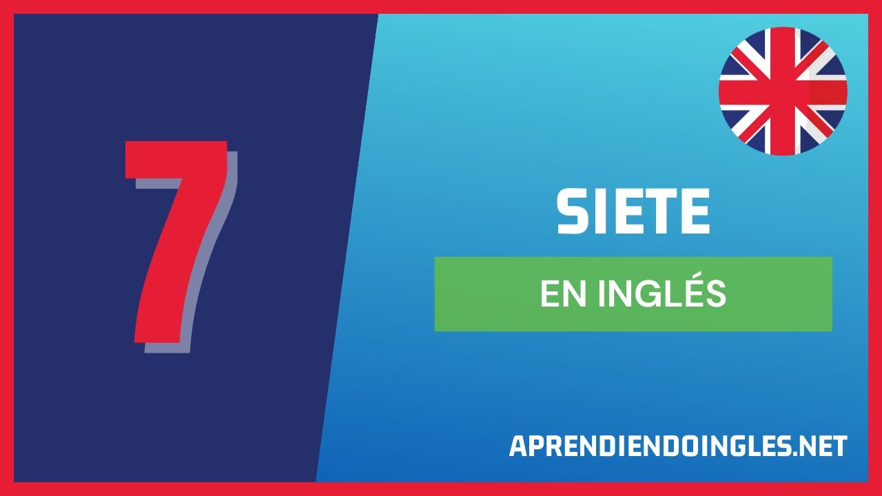 CÓMO se dice SIETE en INGLÉS 2022 7️⃣ APRENDE A ESCRIBIR SEVEN PRONUNCIACIÓN 7 EN INGLES 2023
