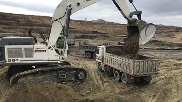 Liebherr 984 Excavator Loading Trucks - Sotiriadis Mining Works