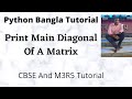 Write a Python Program to print Main (Major) diagonal elements of a Matrix (Bangla)