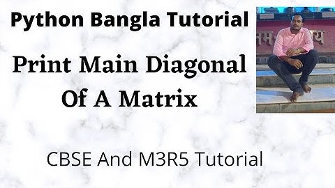 Write a Python Program to print Main (Major)  diagonal elements of a Matrix (Bangla)