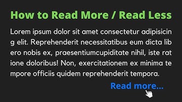 Read More / Read Less: JavaScript Tutorial