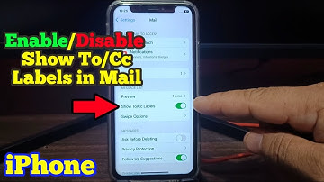 How to Enable or Disable Show To/Cc Labels in Mail on iPhone X