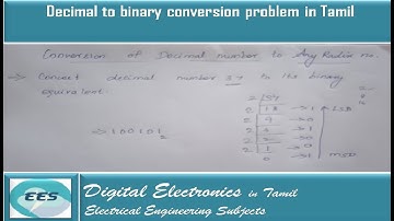 Decimal to binary conversion problem in Tamil