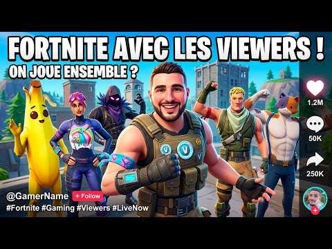 🚨 FORTNITE AVEC LES VIEWERS ! 🔥 + cartes EPIC GAMES à GAGNER (sur Twitch & Tiktok) 🥳