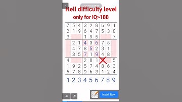 Sudoku - Brain Puzzle Games Ads | Hell Difficulty Level #shorts