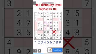 Sudoku - Brain Puzzle Games Ads | Hell Difficulty Level #shorts screenshot 5