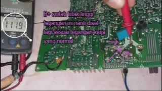 Cara Memperbaiki Tv Polytron Slim transistor horisontal jebol terus dan juga panas