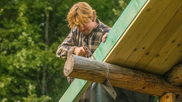 Building My Dream Off Grid LOG CABIN Roof | EP23