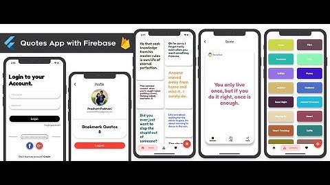 Flutter Quotes App Using Firebase backend