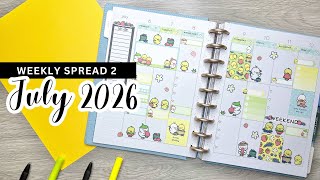PLAN WITH ME || July 2026 Happy Planner Setup (Weekly Spread 2)