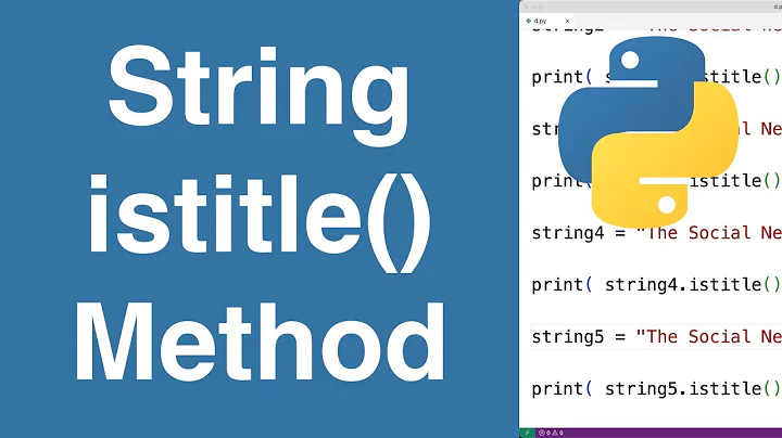 String istitle() Method | Python Tutorial