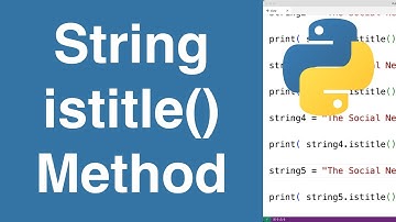 String istitle() Method | Python Tutorial