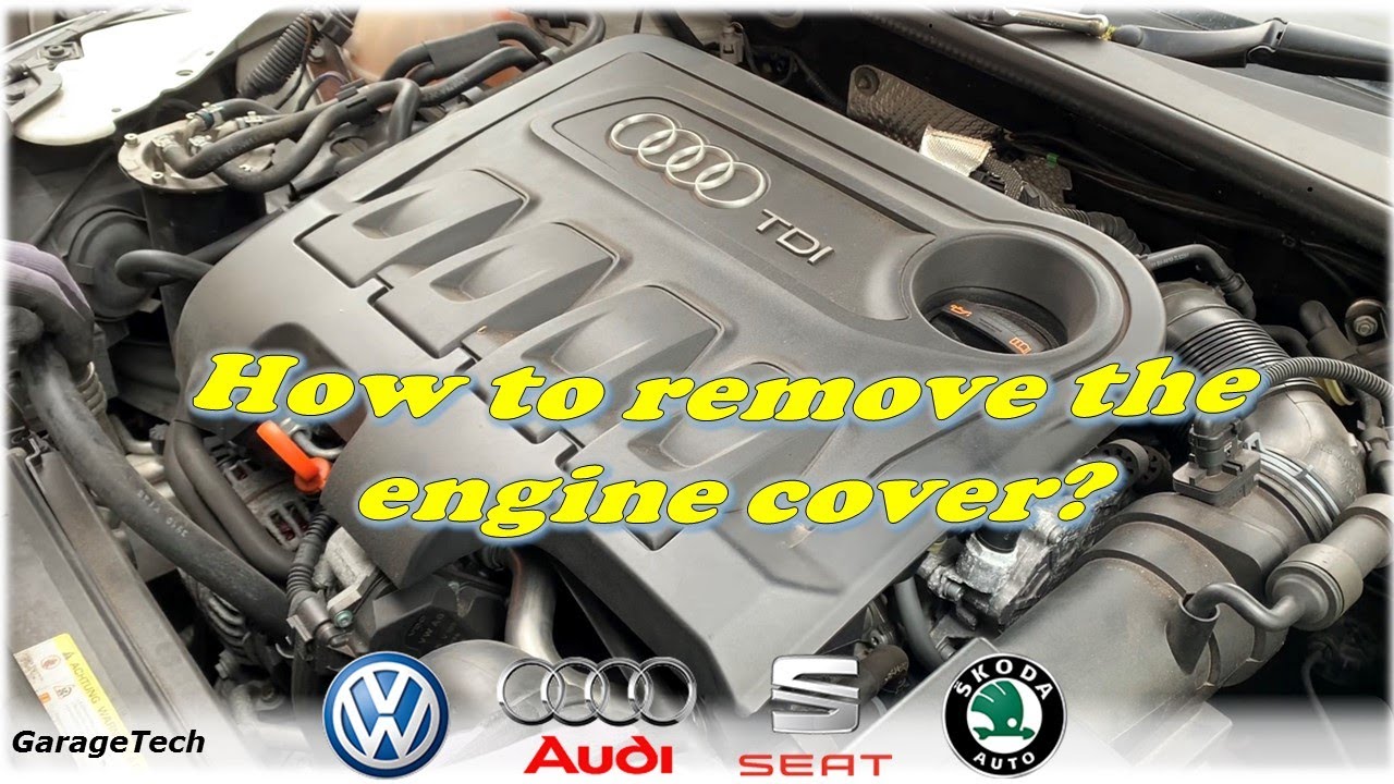 How to remover the engine cover Diesel 2L TDI Audi TT A3, VW Golf