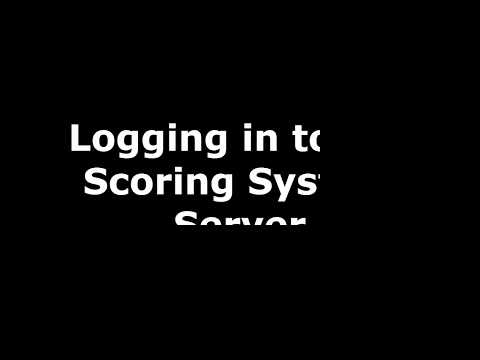 Scorekeeper - Step 3 Logging In To Server