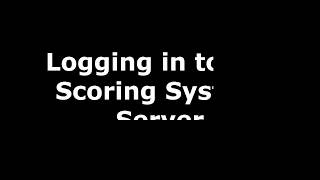 Scorekeeper - Step 3 Logging In To Server Profile