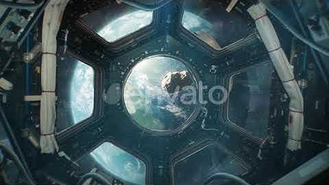 View From Space Station - Asteroid Approaching Planet Earth | Motion Graphics - Envato elements
