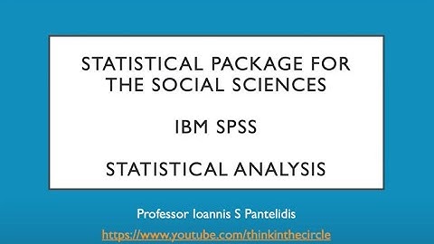 SPSS for Beginners by Professor ISP. Includes a 6 minute research project tutorial and useful links