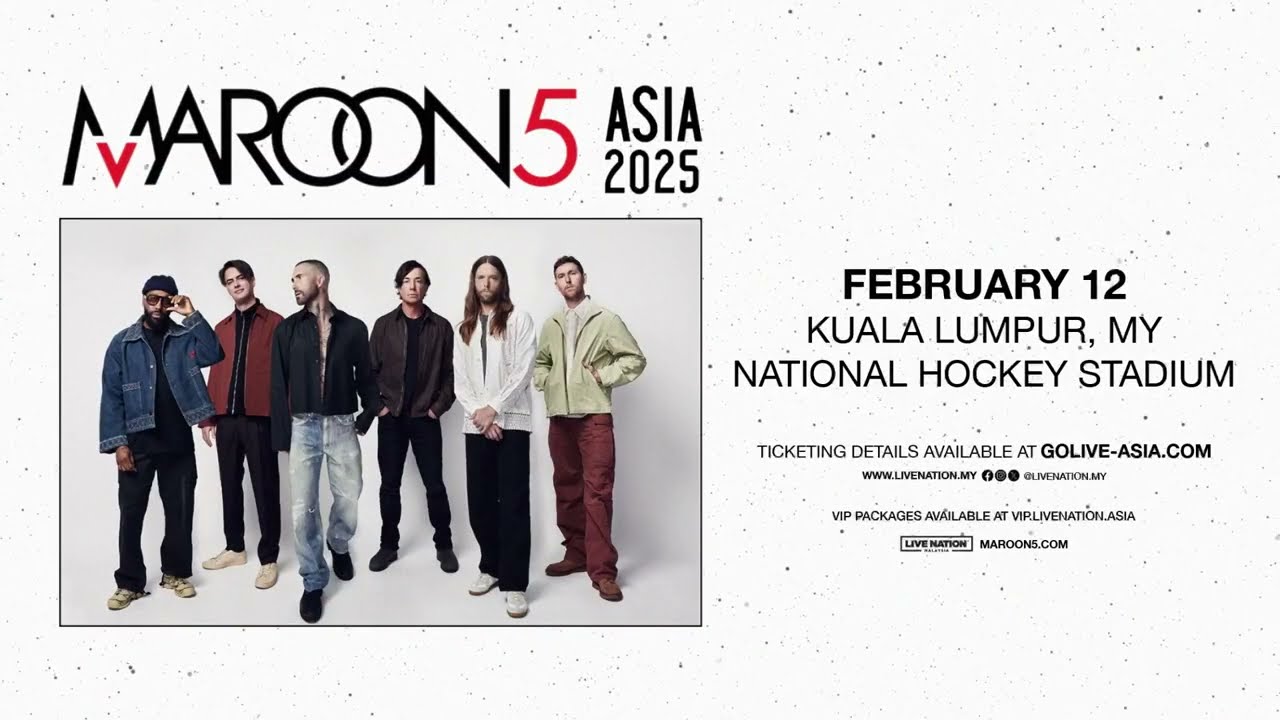 ミュージシャン Maroon 5 2025 Asia Tour Maroon 5 Asia 2025 - Kuala Lumpur - YouTube
