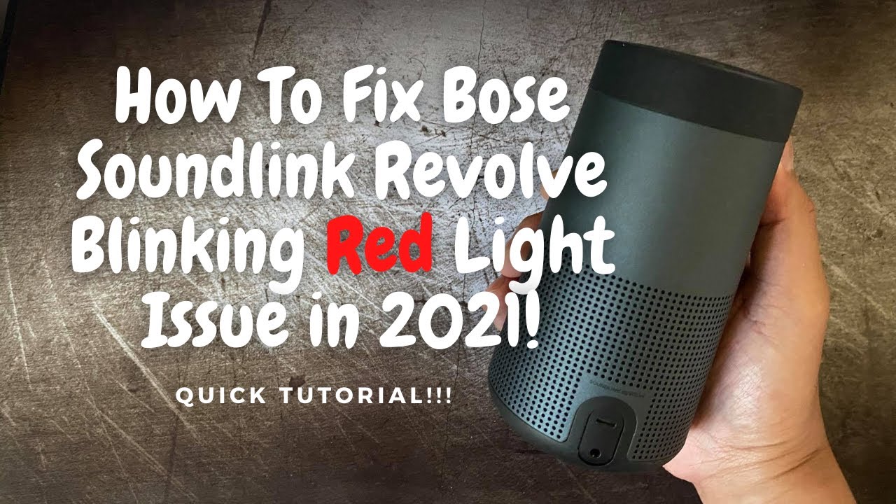 How To Fix Flashing Red Light On Soundlink Revolve - YouTube