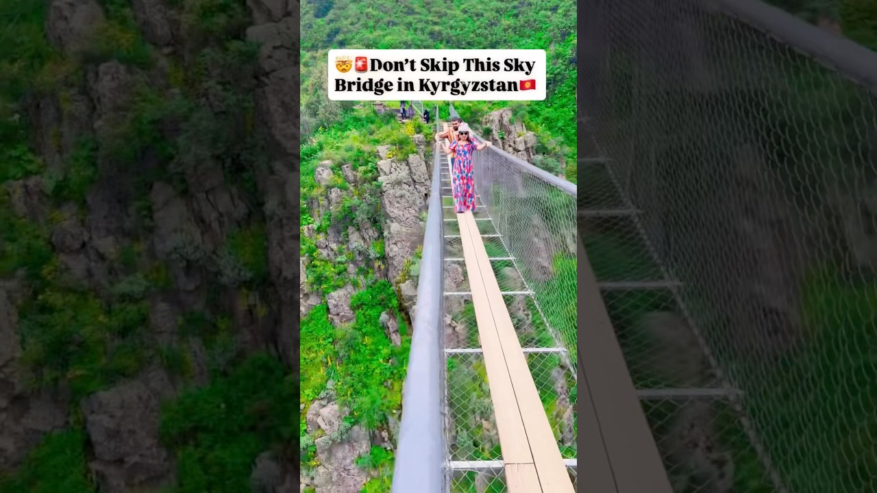 🚨😱Kyrgyzstan’s Hidden Gem You Need to See📌Sky Bridge or Nebesnyy Most #short #shorts #kyrgyzstan
