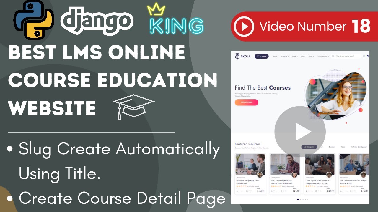 #18 Create Course Slug Automatically Using Title in Django | Django LMS project