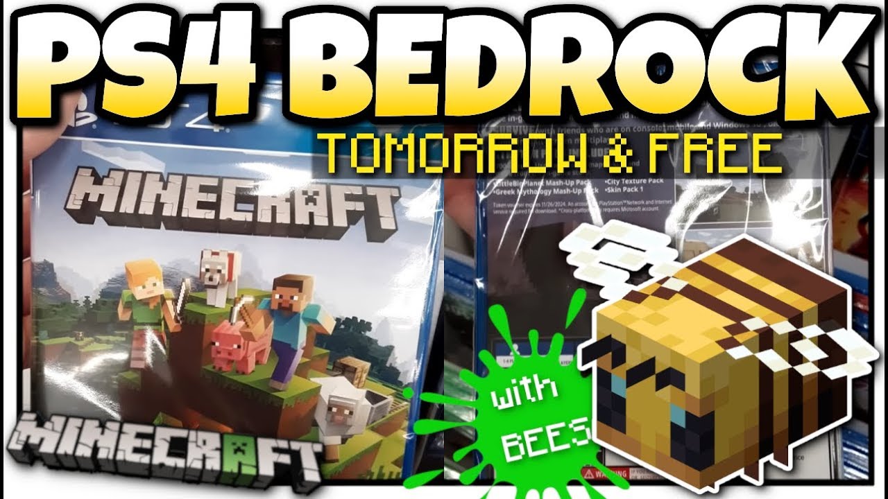 Minecraft PS4 - UPDATE - TOMORROW & FREE [ w/ BEES ] Cross-play - Better - YouTube