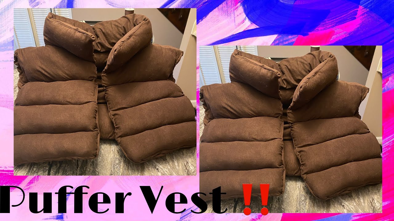 DIY Puffer Vest Tutorial, How to make a puffer vest from scratch ‼️