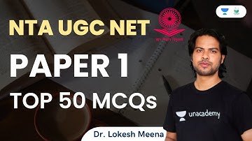 Paper 1 Top 50 MCQs | NTA UGC NET 2023 | Dr. Lokesh Meena