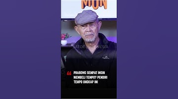 Prabowo Sempat Ingin Membeli Tempo? Pendiri Tempo, Goenawan Mohamad Ceritakan Ini