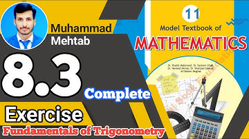 Exercise 8.3 class 11 NBF |Ex 8.3 class 11 NBF | National book foundation | Calculus Corner