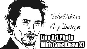 Line Art Photo With CorelDraw X7 - Cara Membuat Line Art By Takevektor